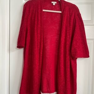Red short sleeve cover. Super cute and perfect for summer.
